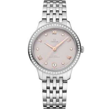 Omega De Ville Master Chronometer 34 Stainless Steel - Diamond / Pink / Bracelet